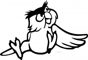 Archimedes Owl Cartoon Coloring Pages