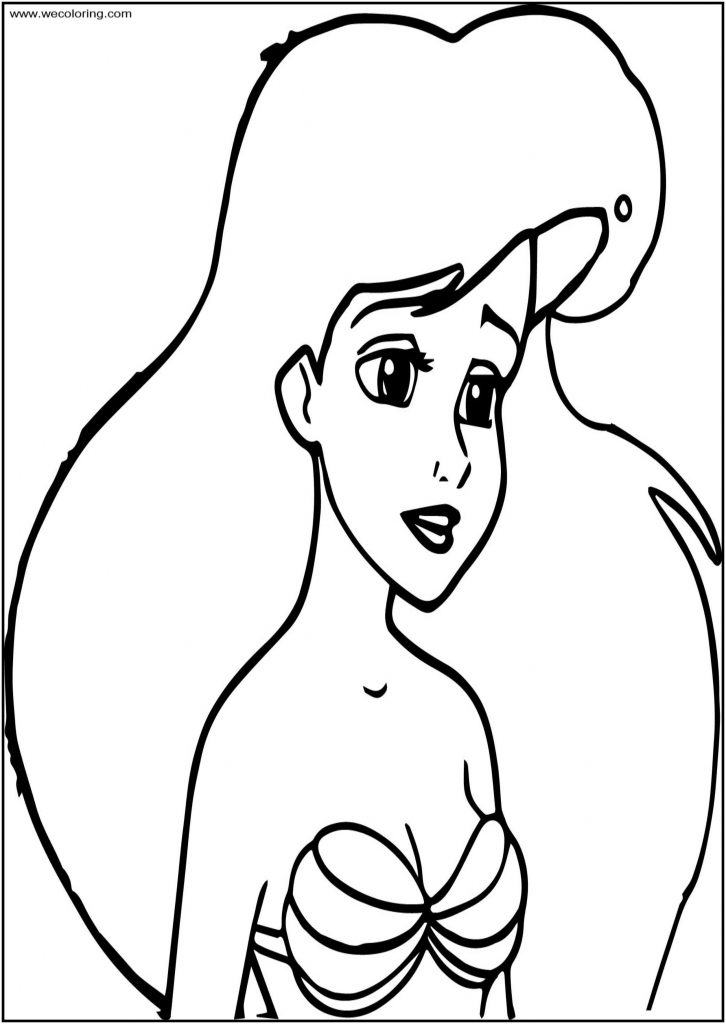 Ariel Mermaid Free Printable Coloring Page - Wecoloringpage.com