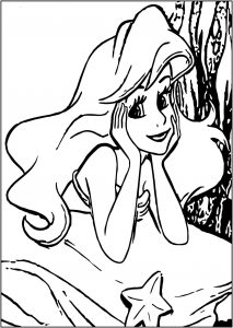 Ariel Mermaid Now Free Printable Coloring Page