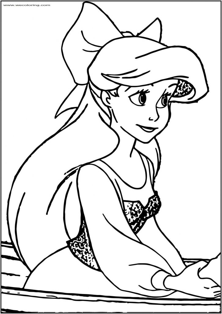 Ariel Mermaid Student Free Printable Coloring Page - Wecoloringpage.com