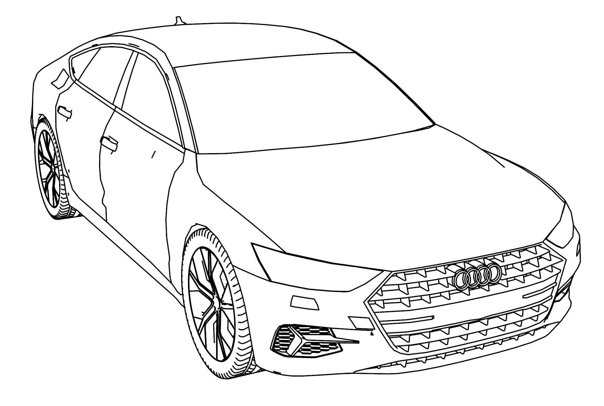 Audi Coloring Pages Car A4 Cars R8 Printable Color Sheets Kids ...