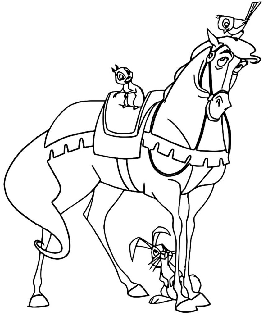 Aurora Flora Fauna and Merryweather Coloring Pages 5 - Wecoloringpage.com