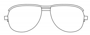 Aviator Frame Sunglasses Color Coloring Page