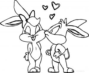 Baby Bugs Bunny Kiss Baby Ola Bunny Coloring Page