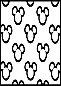 Baby Mickey Outline Faces Free A4 Printable Coloring Page