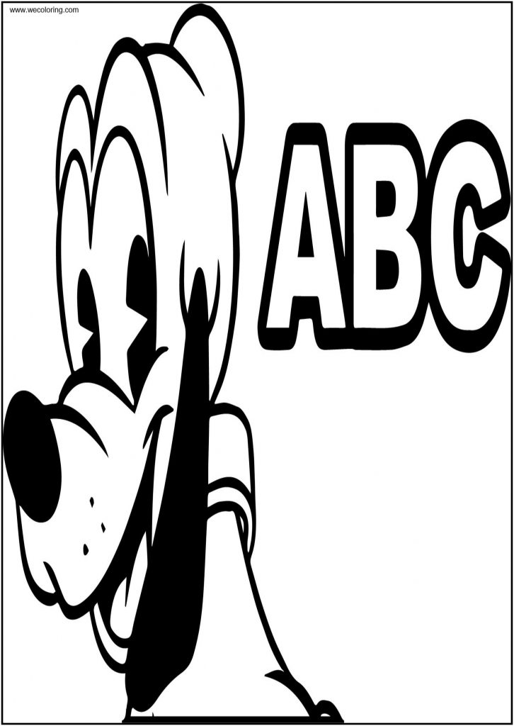 Baby Pluto Abc Free Printable Coloring Page - Wecoloringpage.com