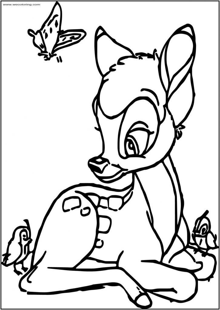 Bambi Birds Free Printable Coloring Pages - Wecoloringpage.com