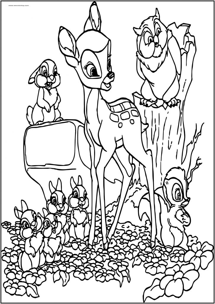 Bambi Group Family Free Printable Coloring Pages - Wecoloringpage.com