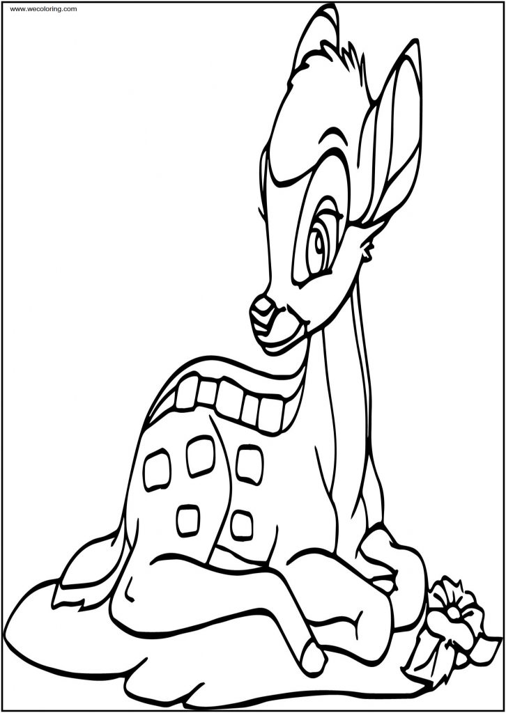 Bambi Laying Free Printable Coloring Pages - Wecoloringpage.com