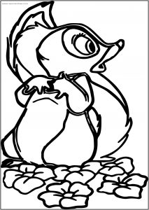 Bambi S Flower The Skunk Flower Me Free Printable Coloring Pages