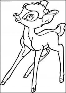 Bambi Smiling Look Up Free Printable Coloring Pages
