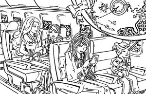Barbie A Perfect Christmas Book Illustraition 3 Cartoon Coloring Page