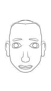 Basic Man Face Coloring Page (İLK ORJİNALİ)