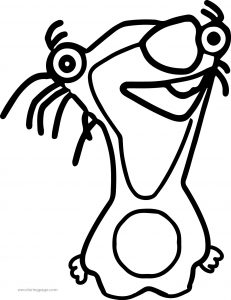 Basic draw sid ice age continental coloring page