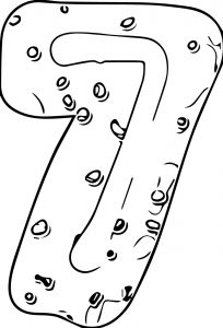Biscuit Number Seven Coloring Page