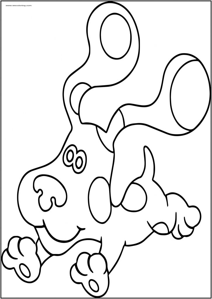 Blues Clues Running Dog Free A4 Printable Coloring Page ...