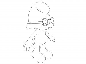 Brainy Smurf Coloring Page 02