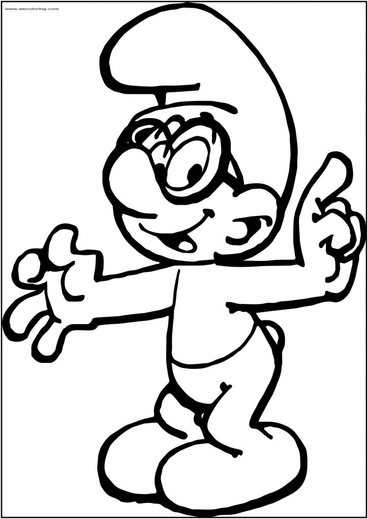 Brainy Smurf Ok Free Printable Coloring Page - Wecoloringpage.com