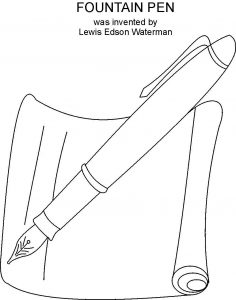 Calligraphy Pen And Paper Coloring Pages