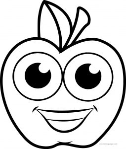 Cartoon Cartoon Apple Coloring Pages 02