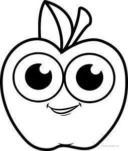 Cartoon Cartoon Apple Coloring Pages 11