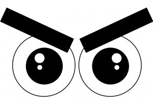 Cartoon Eye Angry Coloring Page