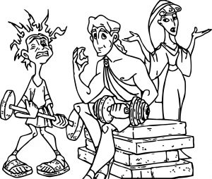 Cassandra Icharus And Young Hercules Power Coloring Pages