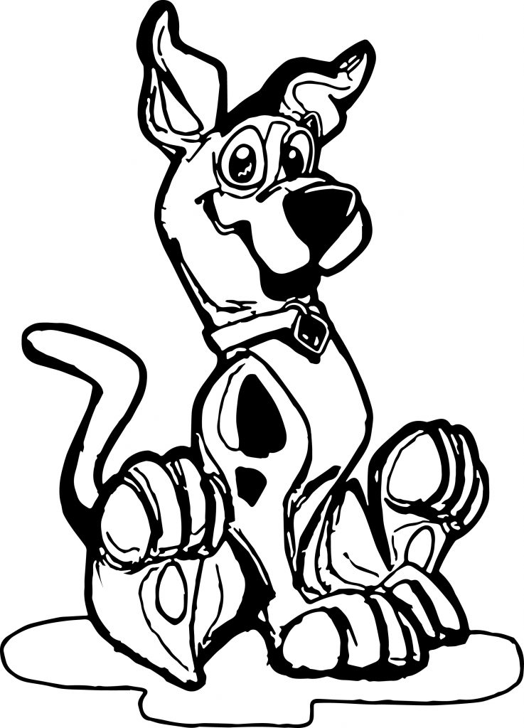 Chibi Scooby Doo Dog Coloring Page - Wecoloringpage.com