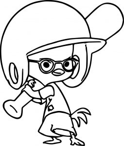 Chicken Little Ace Cluck Playing Baseball Coloring Page
