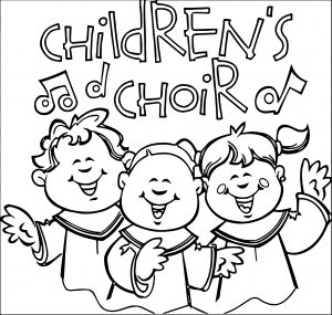 Children Singing In Church Clipart Eifvlsaa Kids We Coloring Page