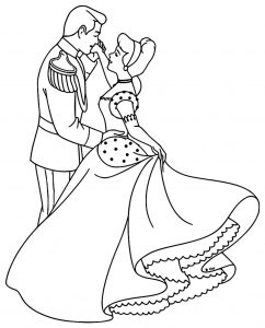 Cinderella And Prince Charming Coloring Pages 09