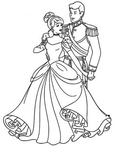 Cinderella And Prince Charming Coloring Pages 13