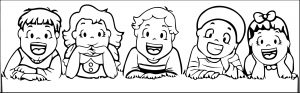 Cliparti186 Kids Clipart 05 Kids We Coloring Page