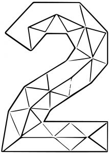 Colourful Triangles Number Two Coloring Page