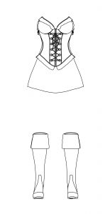 Corset Dress Brianna Coloring Page