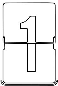Counter Number One Coloring Page