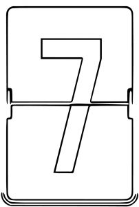 Counter Number Seven Coloring Page