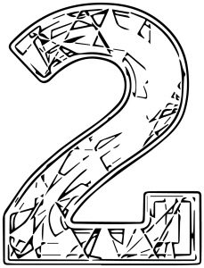 Crystal Number Two Coloring Page