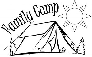 Cub Family Camp Coloring Page