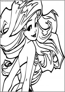 Cute The Little Mermaid Ariel Free Printable Coloring Page
