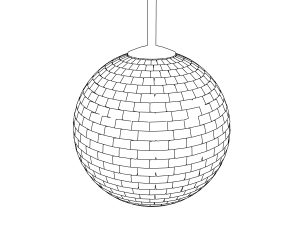 Disco Ball Coloring Page