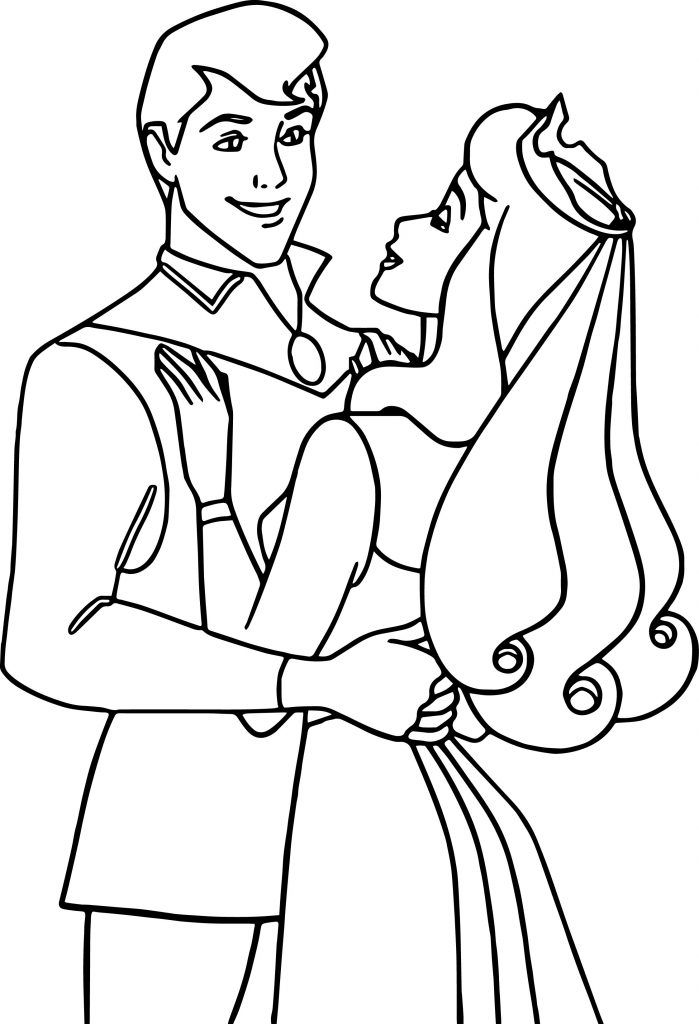 Disney Aurora and Phillip Coloring Pages 02 - Wecoloringpage.com