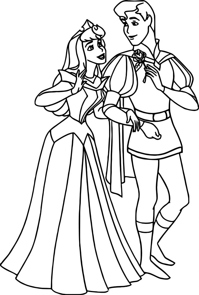 Disney Aurora and Phillip Coloring Pages 04 - Wecoloringpage.com