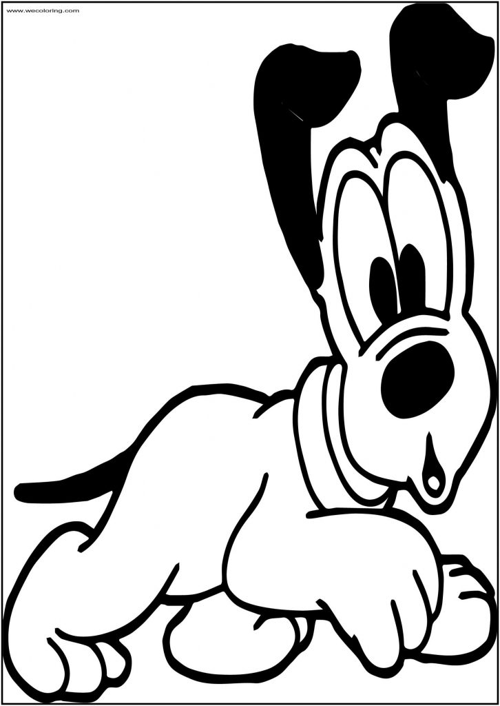 Disney Baby Pluto Confused Free Printable Coloring Page ...