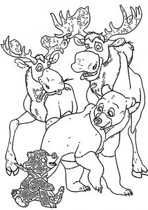 Disney Brother Bear Animals Coloring Pages