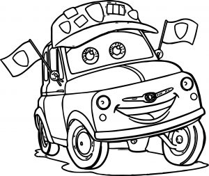 Disney Cars Guido Car Coloring Page