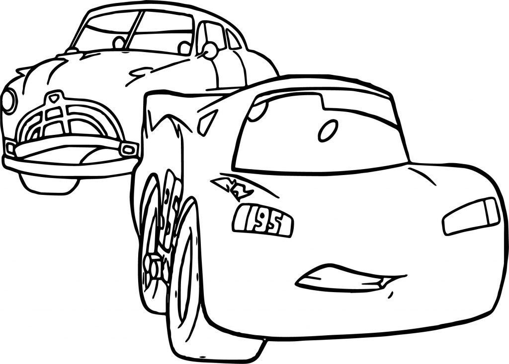 Disney Cars Race Coloring Page - Wecoloringpage.com