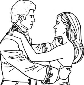 Disney Enchanted Couple Man Woman Love Coloring Pages 06