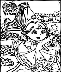 Dora The Explorer Princess Dreams Coloring Page