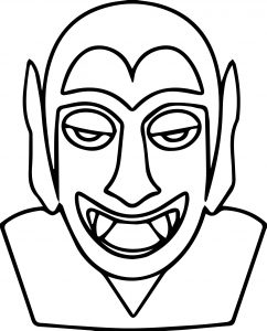 Dracula_Face_Cartoon coloring page